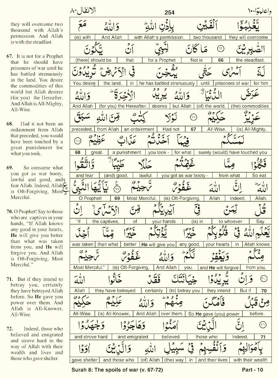 Quran English Parah 10 Page 6