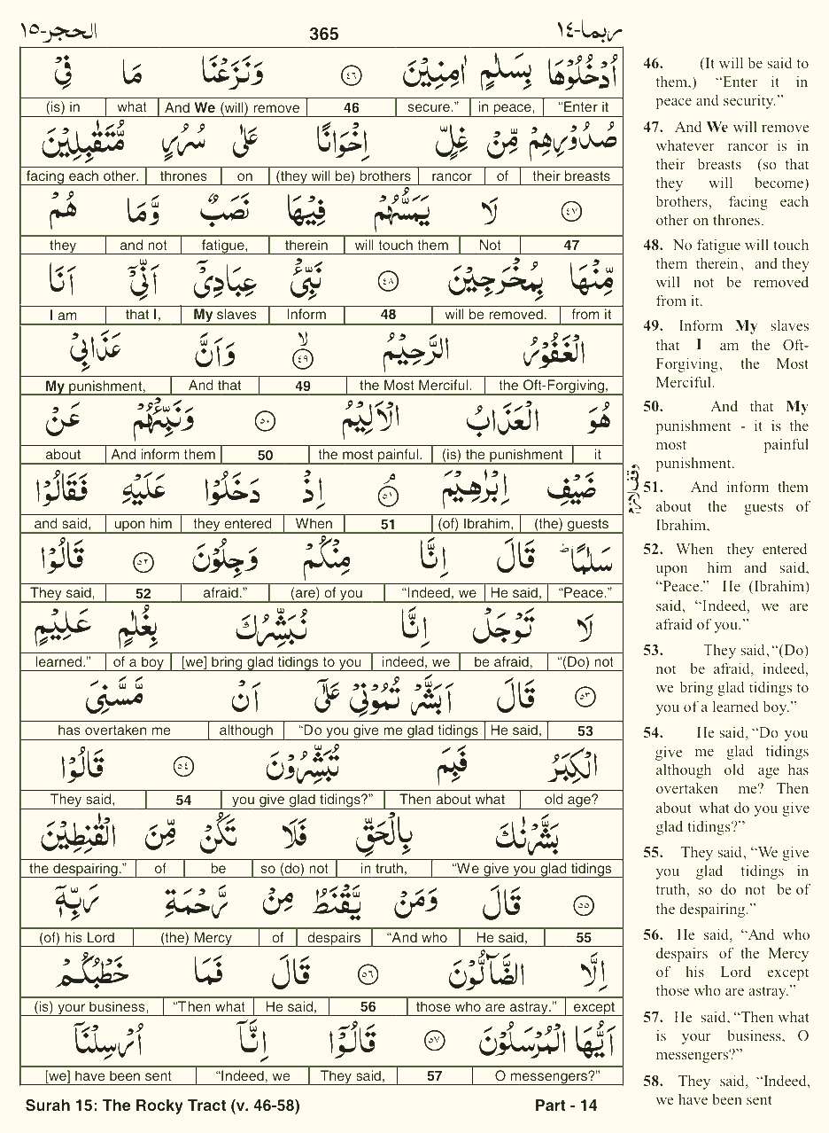 Quran English Parah 14 Page 5