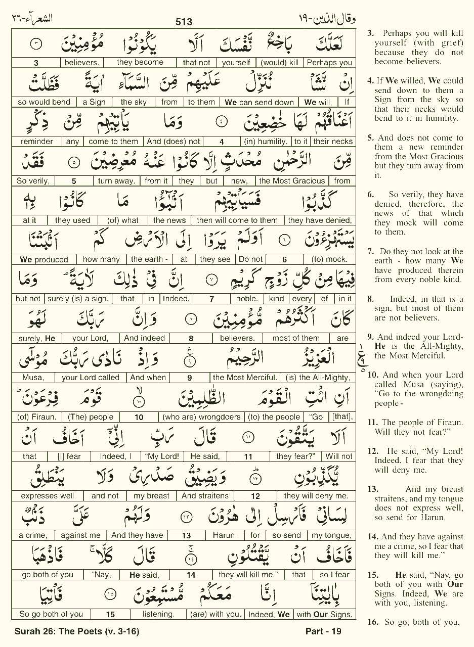 Quran English Parah 19 Page 8