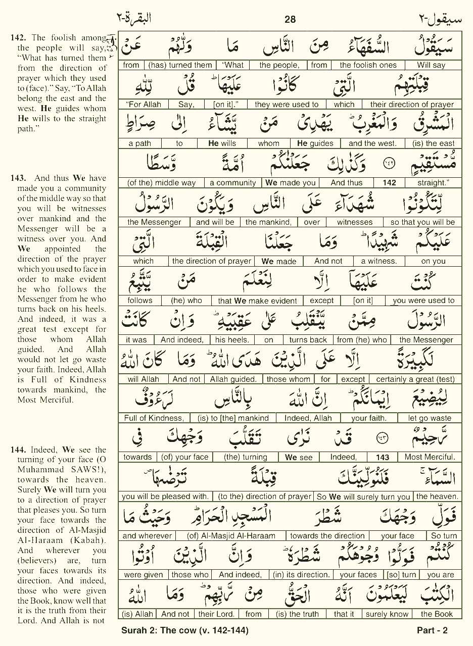 Quran English Parah 2 Page 1
