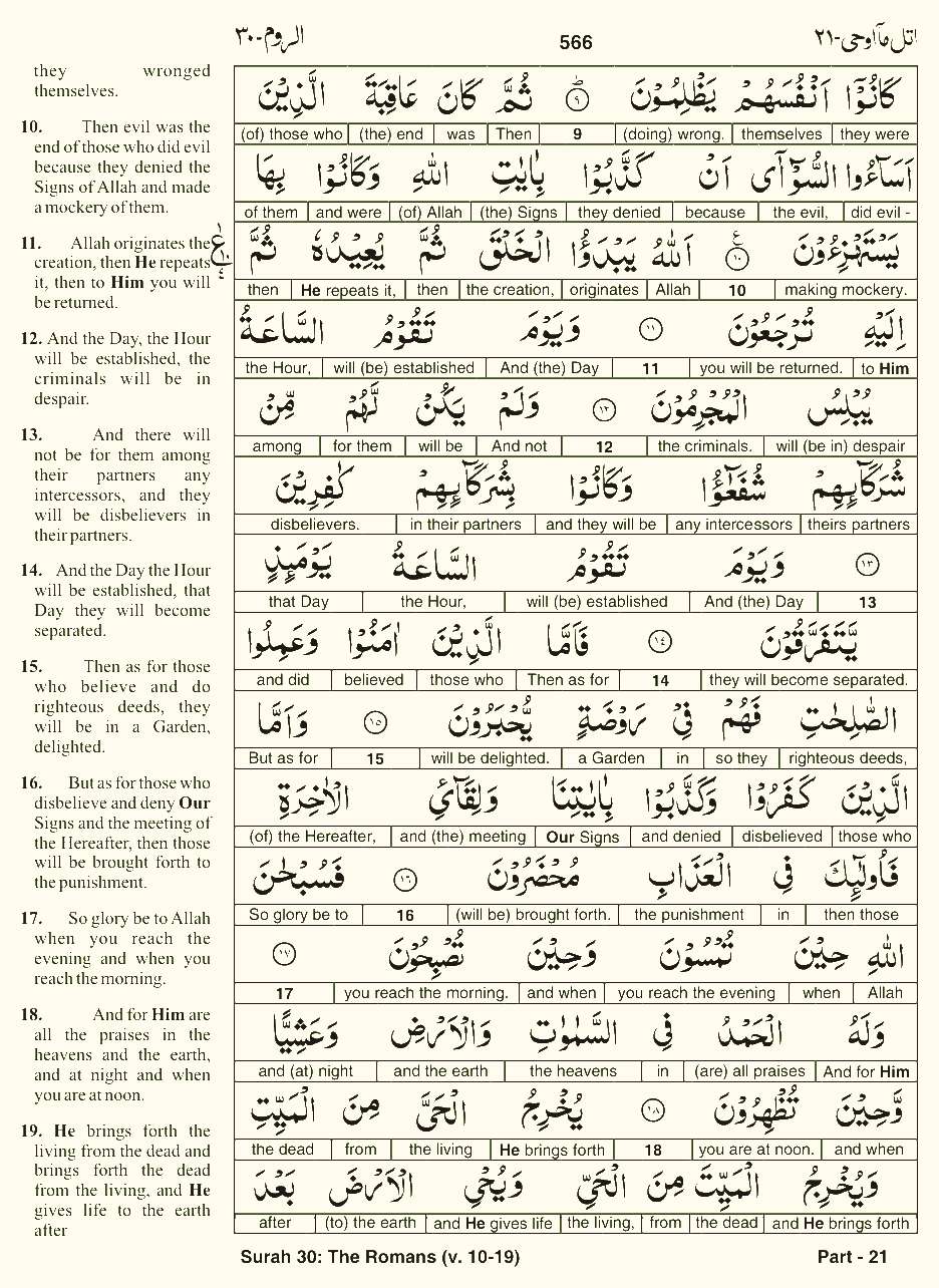 Quran English Parah 21 Page 6