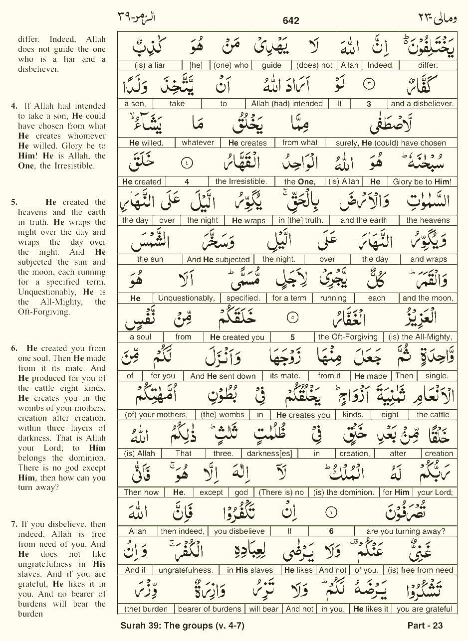 Quran English Parah 23 Page 26