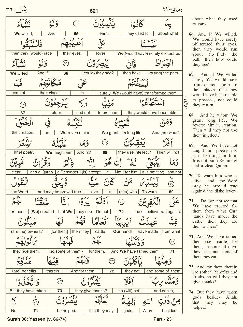Quran English Parah 23 Page 5