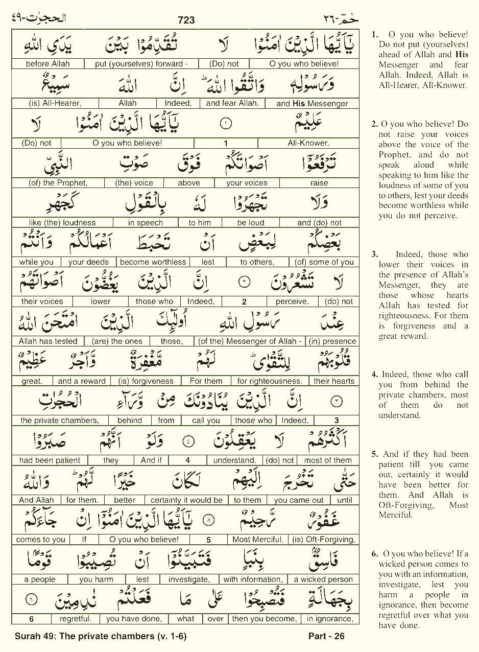 Quran English Parah 26 Page 20