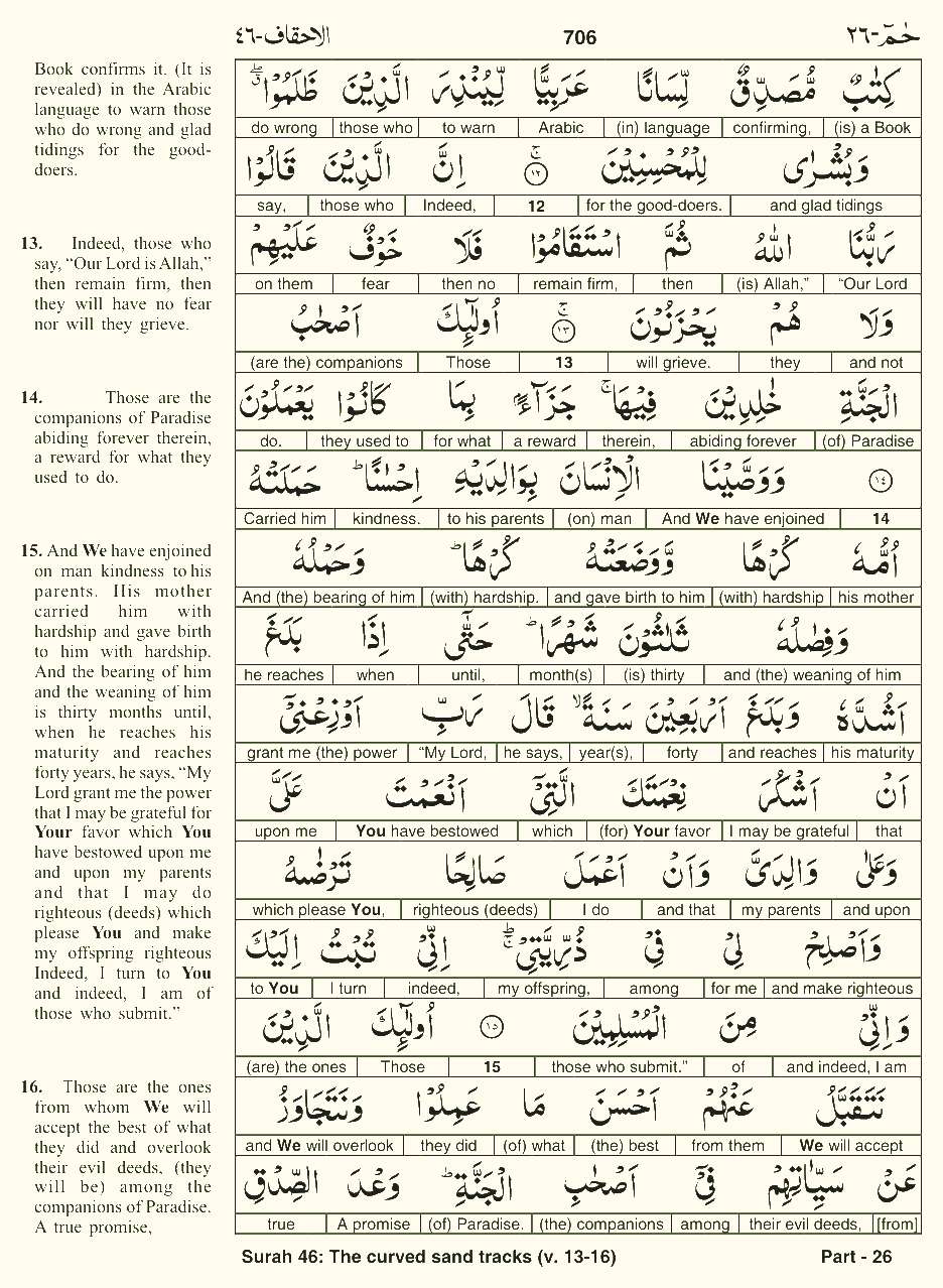 Quran English Parah 26 Page 3