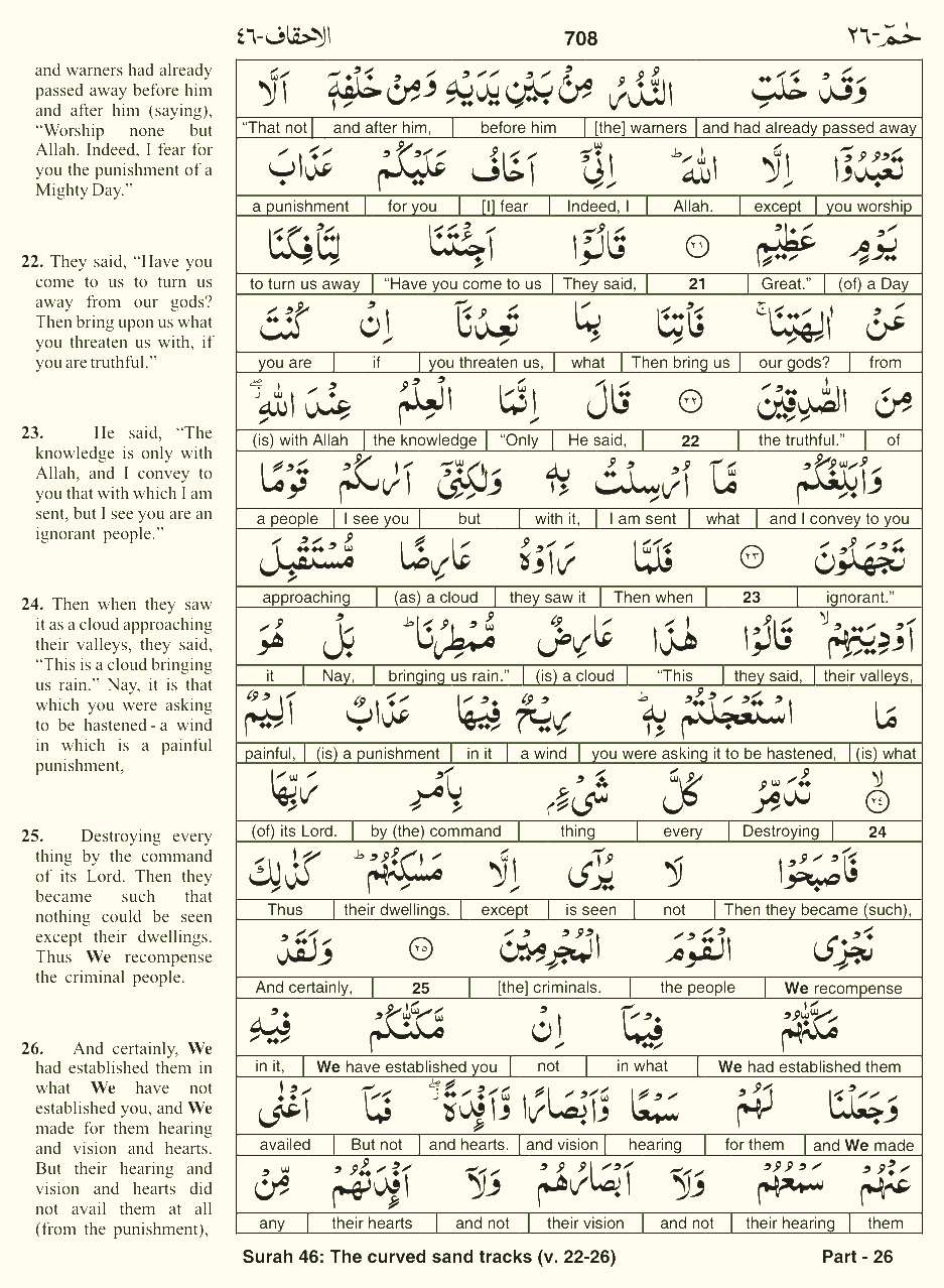 Quran English Parah 26 Page 5