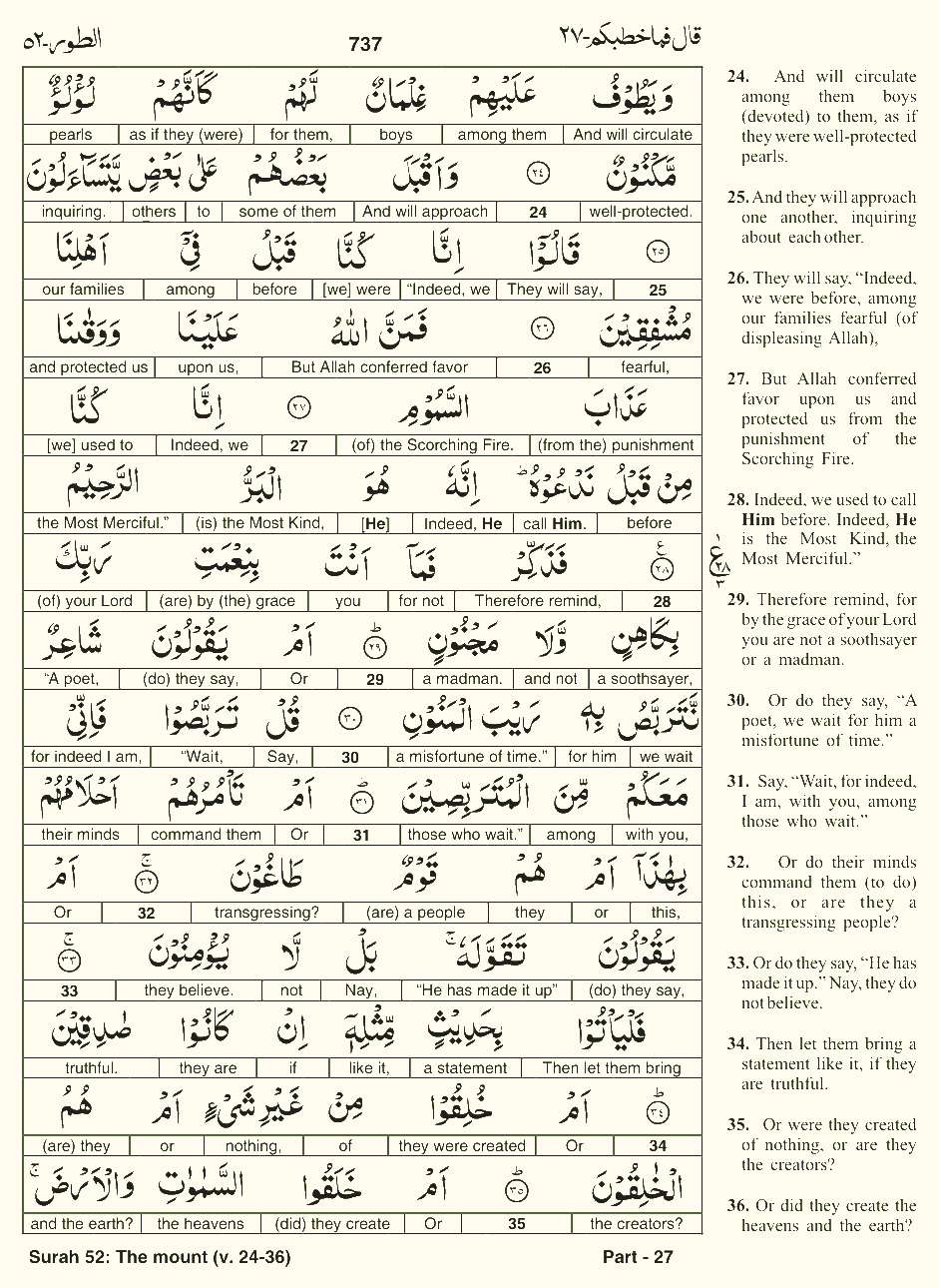 Quran English Parah 27 Page 5