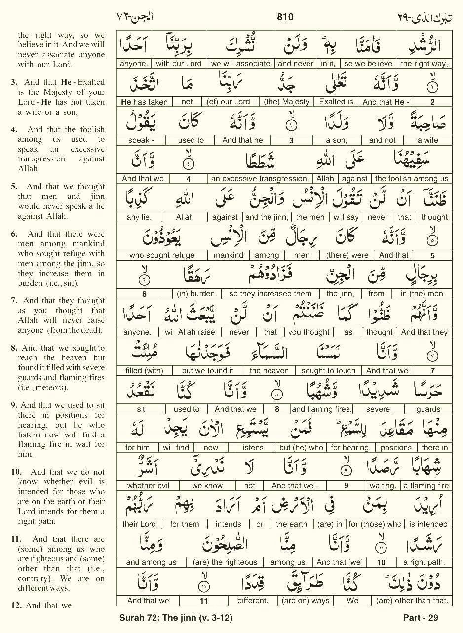 Quran English Parah 29 Page 17