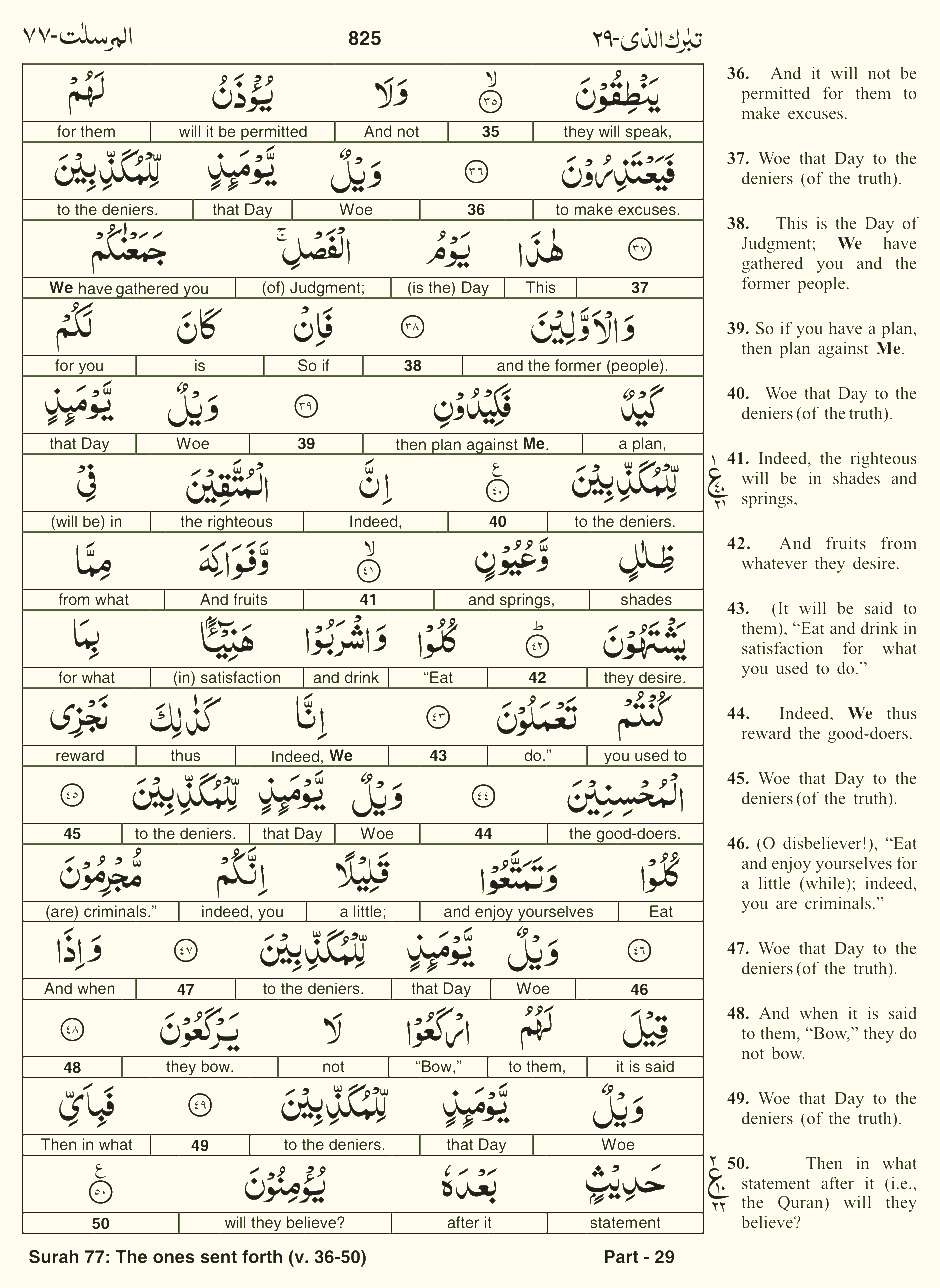 Quran English Parah 29 Page 32
