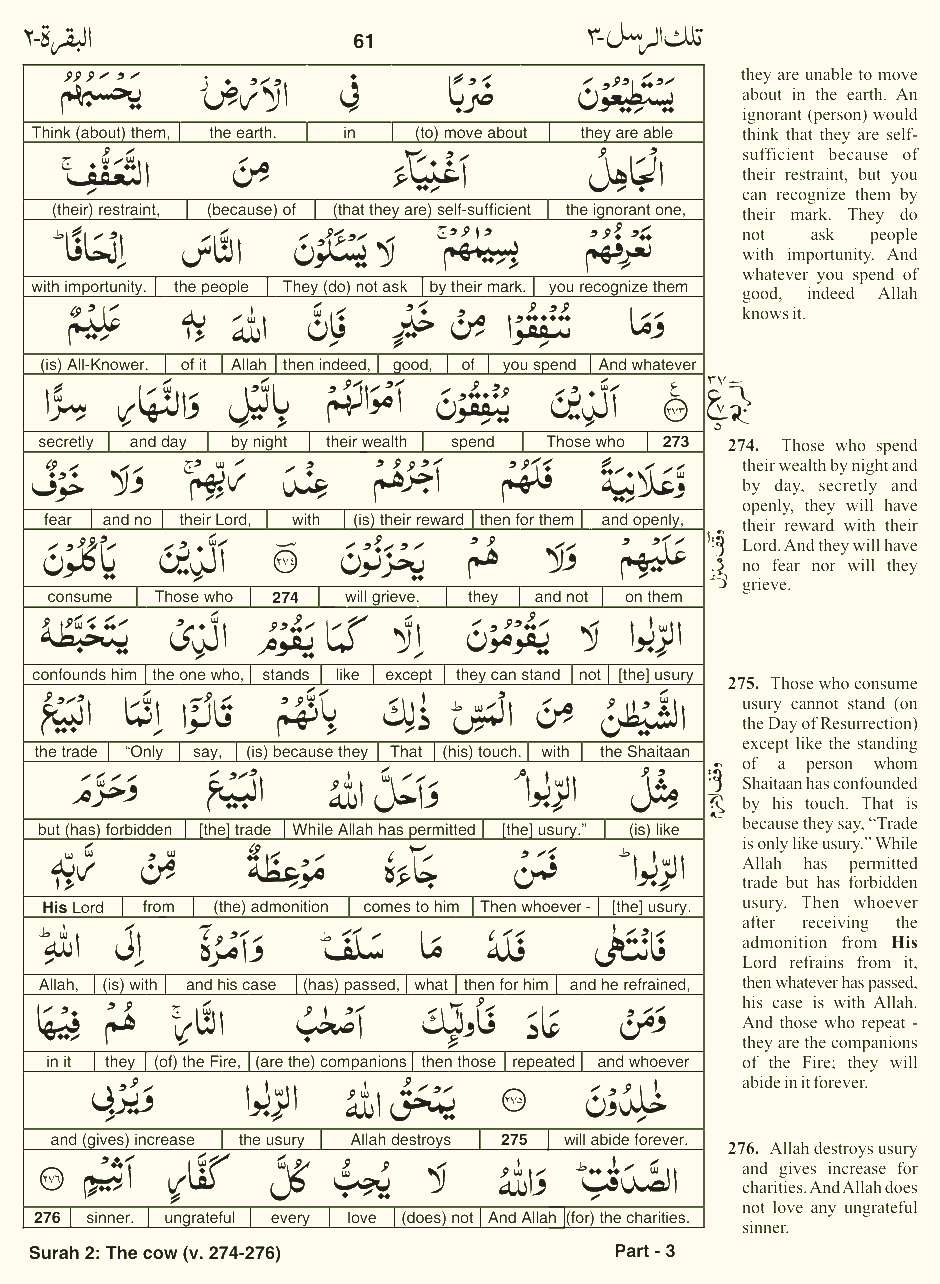 Quran English Parah 3 Page 7