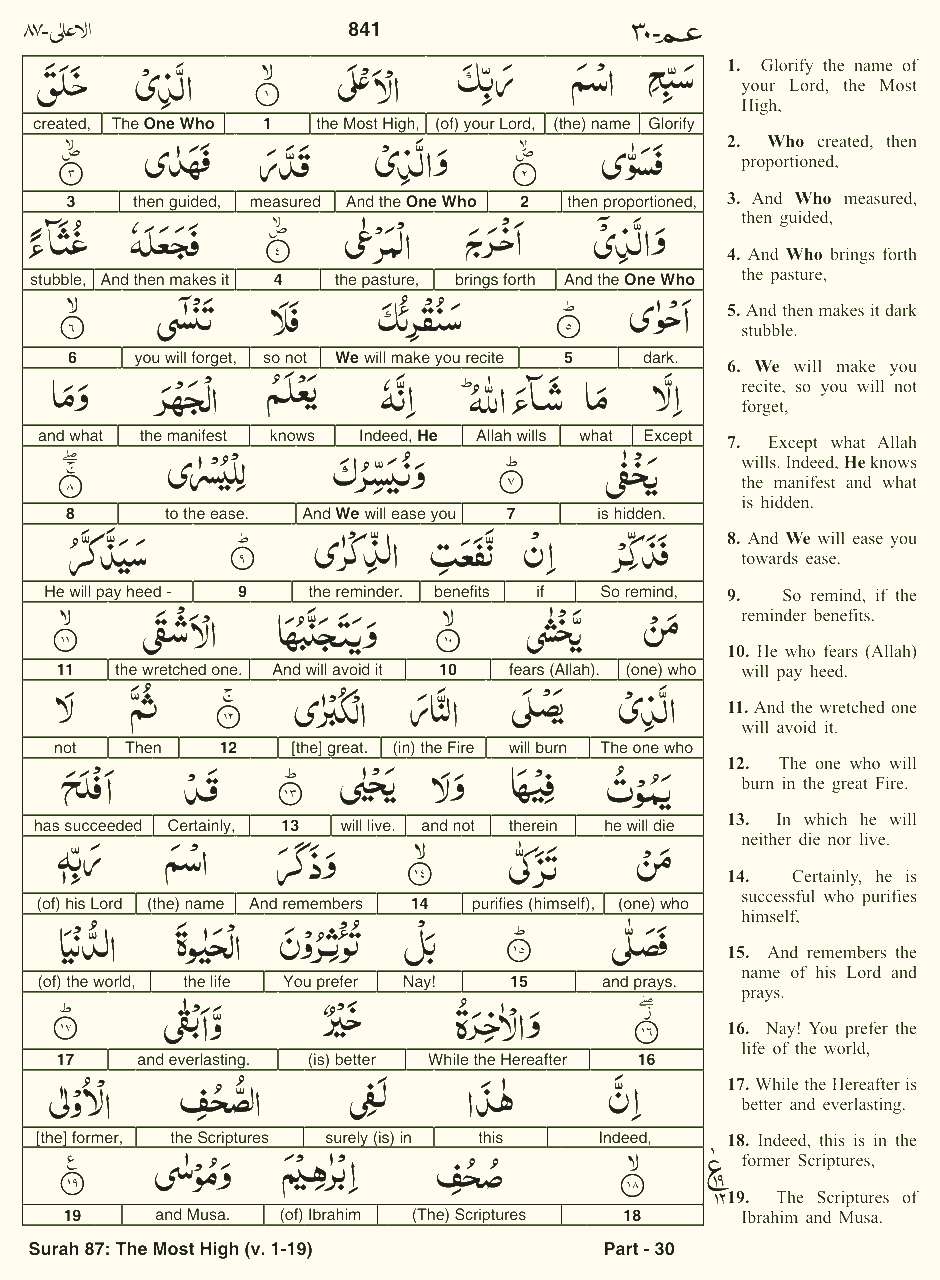 Quran English Parah 30 Page 16