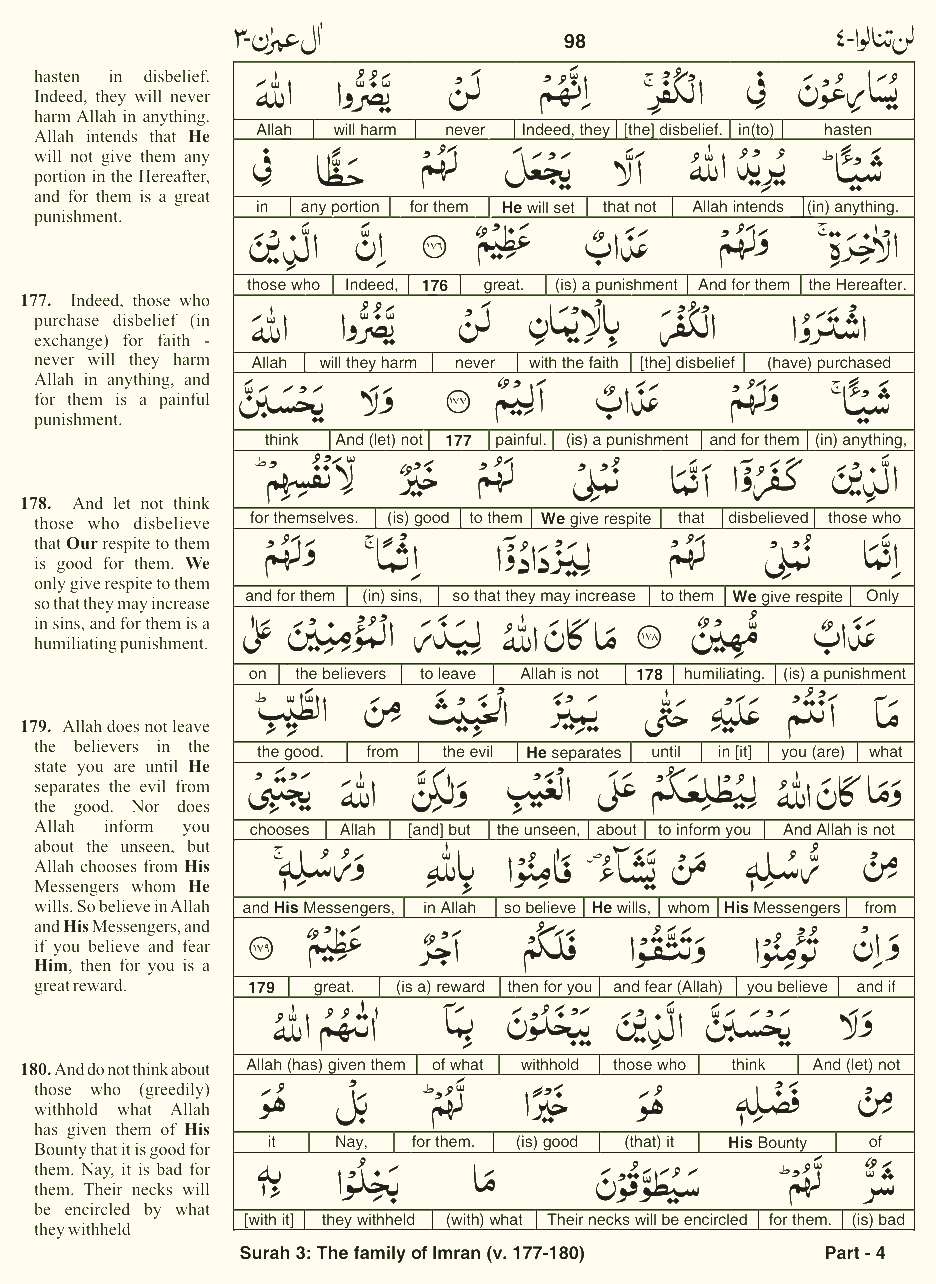 Quran English Parah 4 Page 17