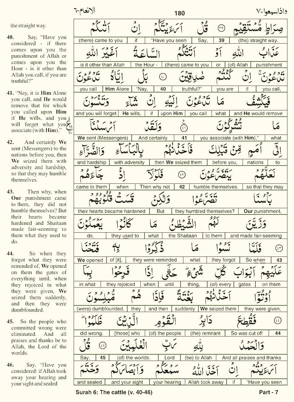 Quran English Parah 7 Page 16