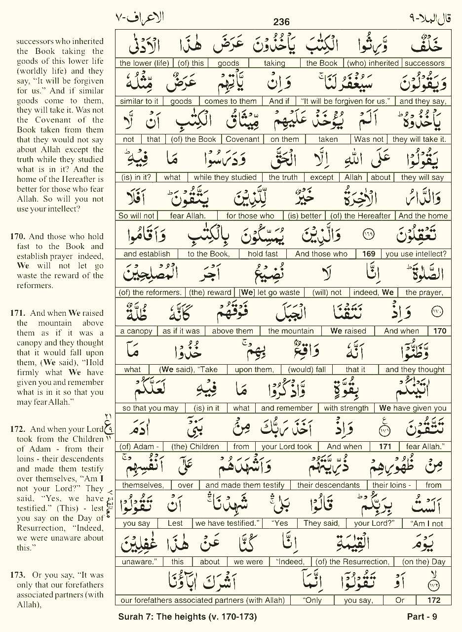 Quran English Parah 9 Page 15