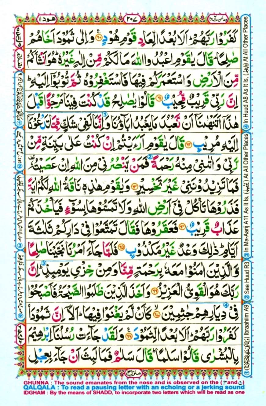 Quran Pak With Tajweed Parah 12 Page 7