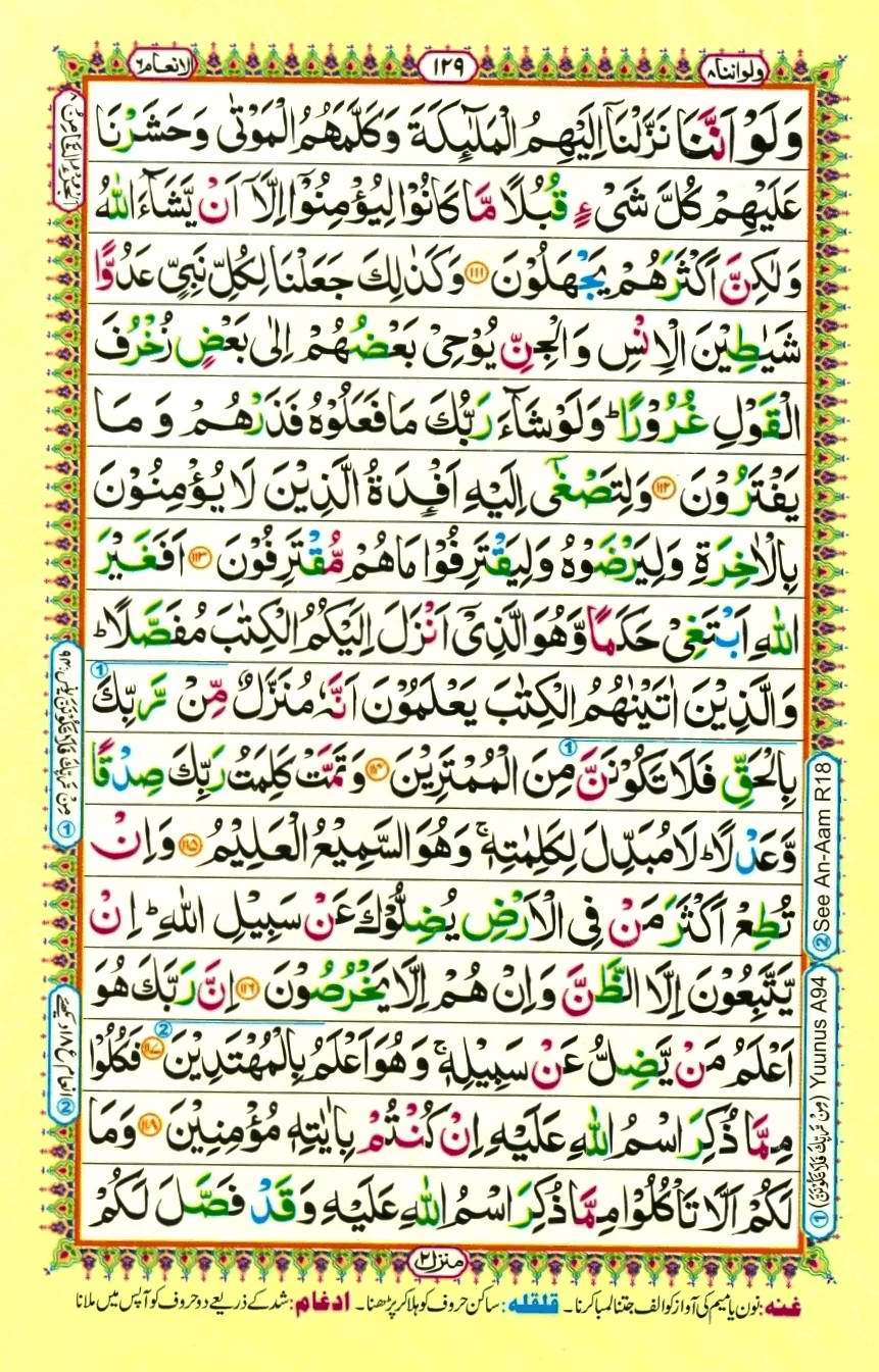 Quran Pak With Tajweed Parah 8 Page 1