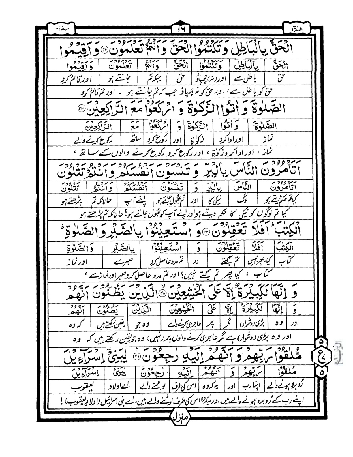 Quran Urdu Parah 1 Page 14