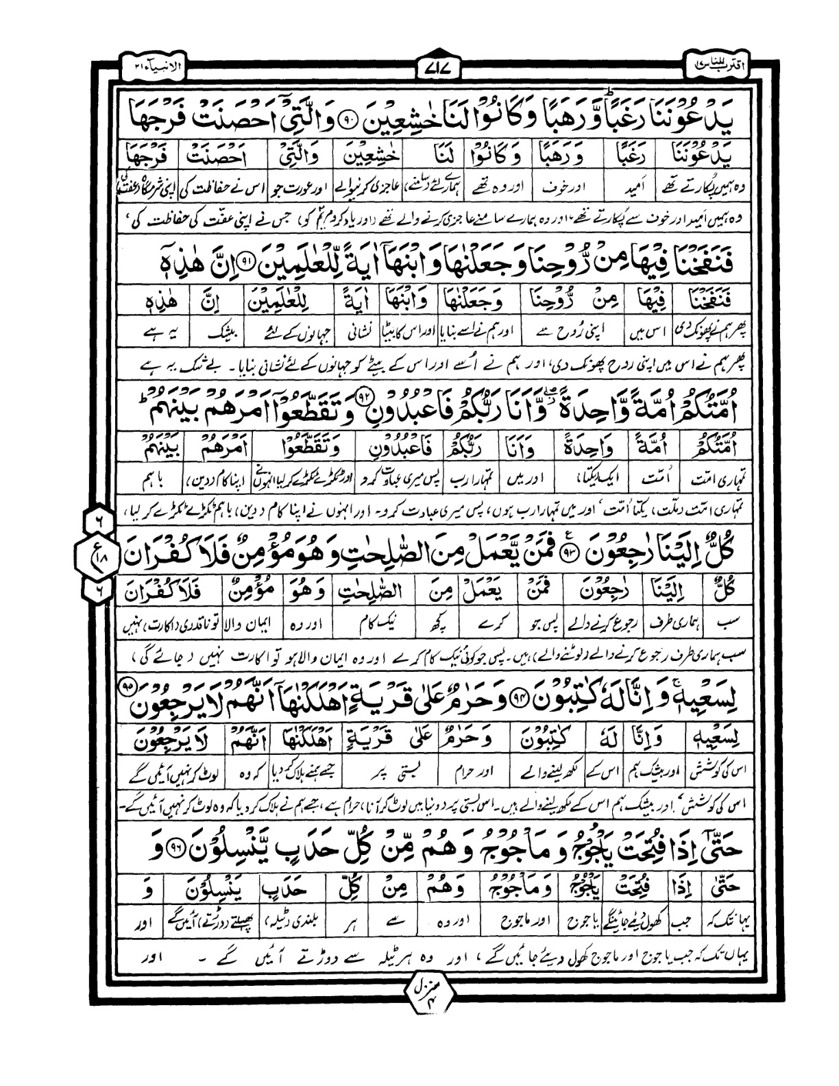 Quran Urdu Parah 17 Page 17