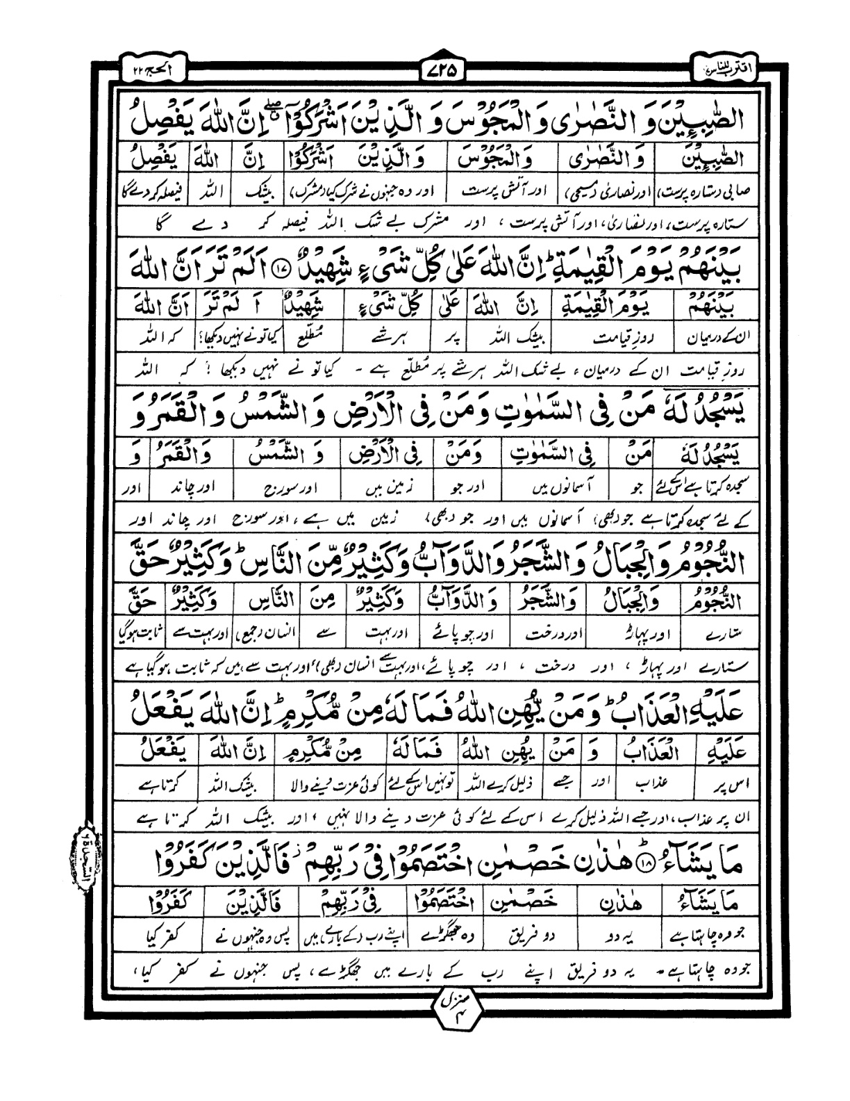 Quran Urdu Parah 17 Page 25
