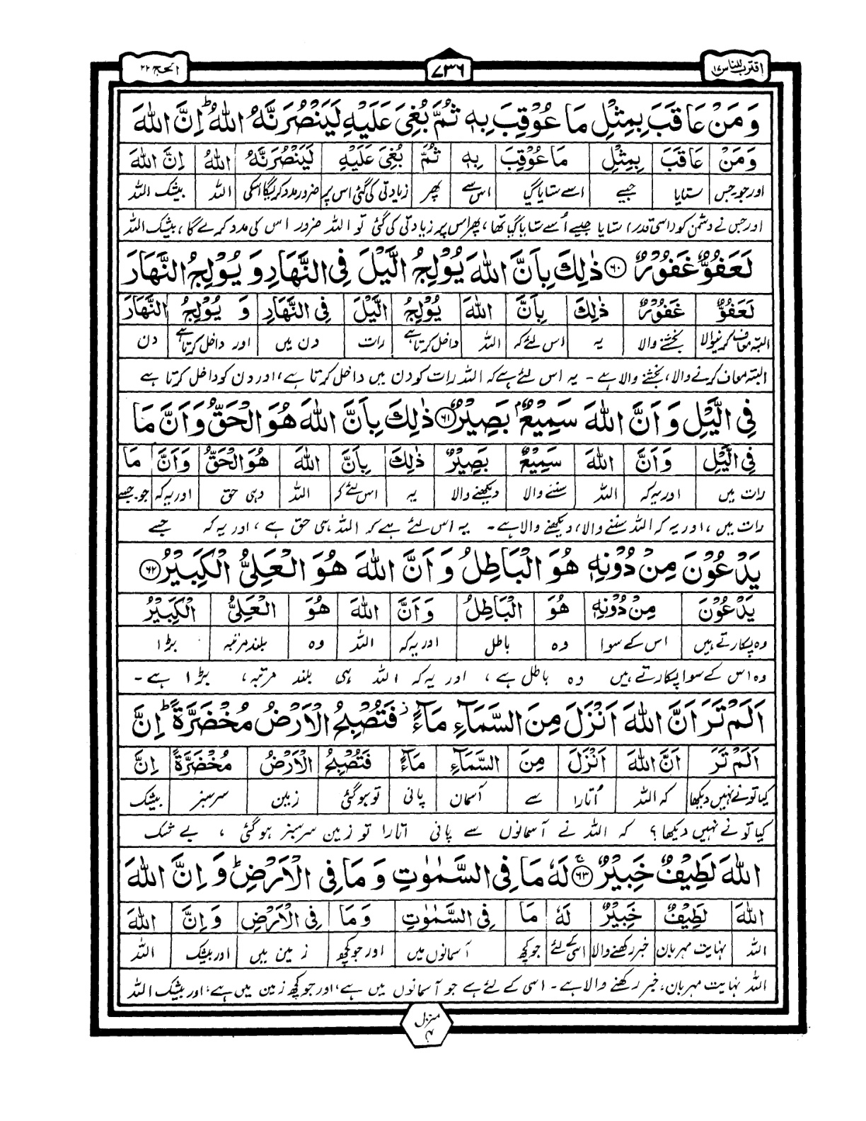 Quran Urdu Parah 17 Page 36