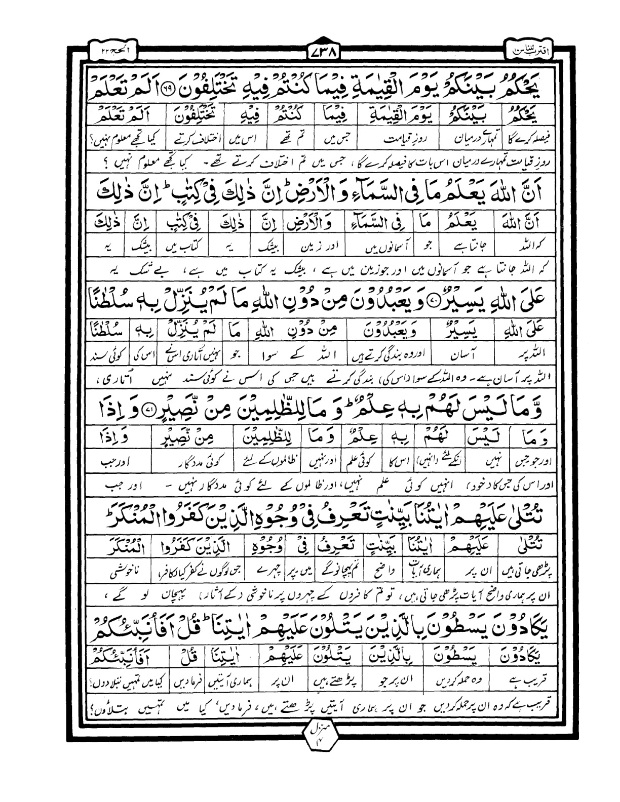 Quran Urdu Parah 17 Page 38