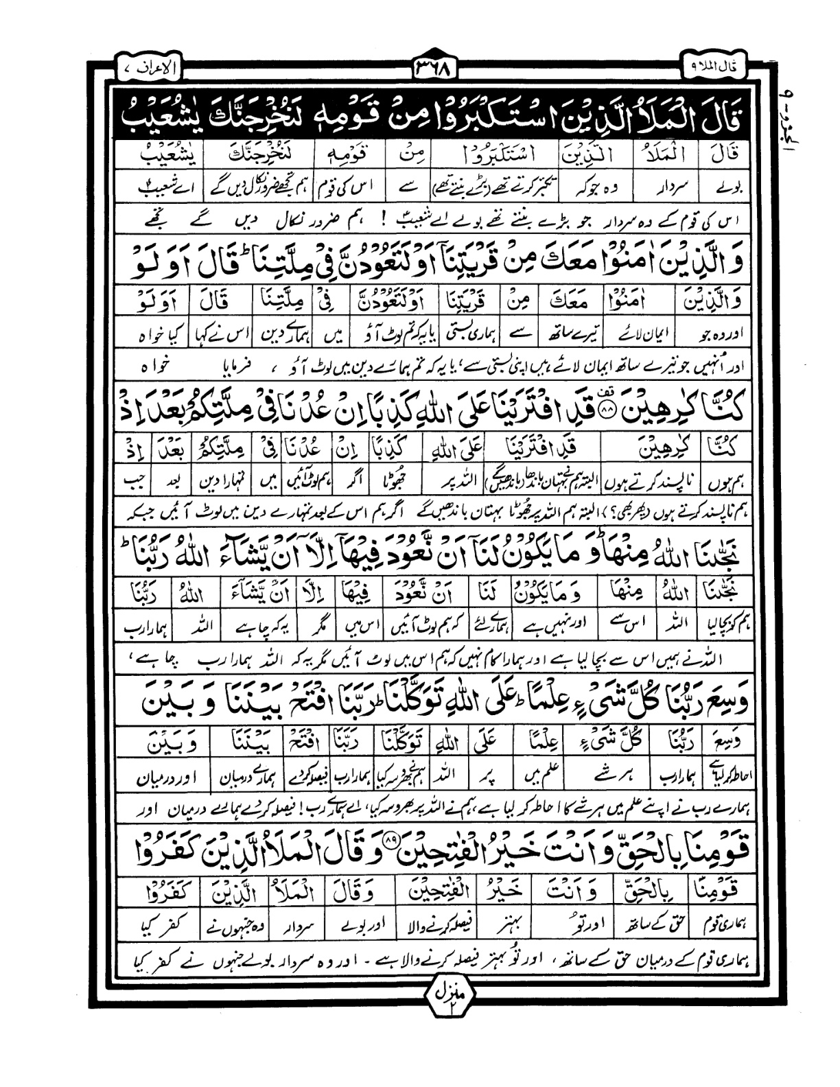 Quran Urdu Parah 9 Page 1