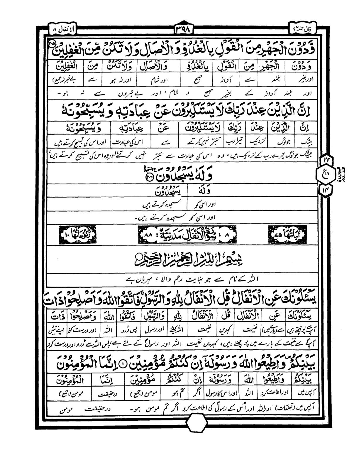 Quran Urdu Parah 9 Page 31